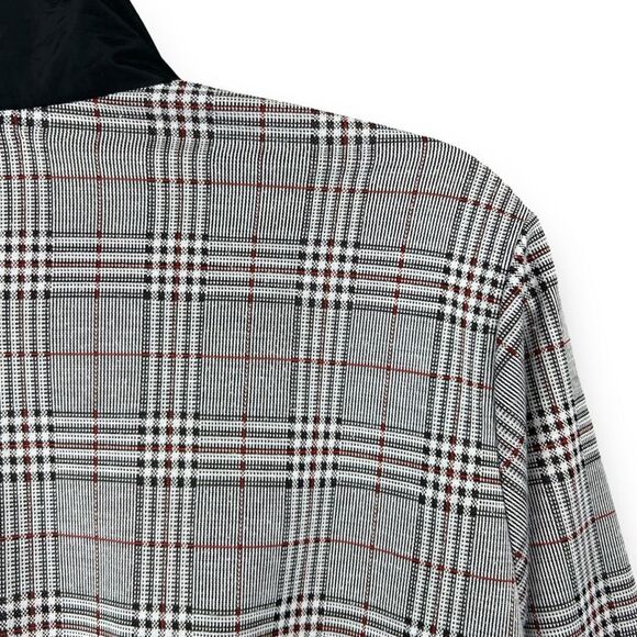 Zara Trafaluc Plaid Lightweight Crop Zip Jacket Medium M Women’s Positive Rules - Picture 3 of 12